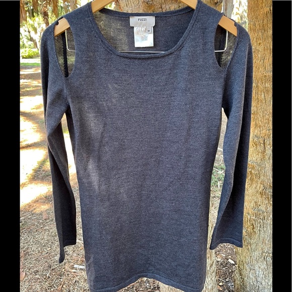 Fuzzi cold shoulder sweater. - Picture 3 of 8